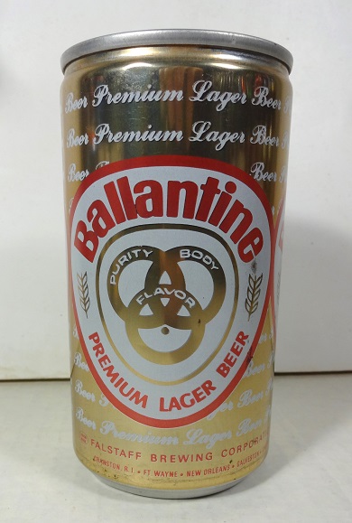 Ballantine Premium Lager Beer - 2 lines of print at bottom - DS